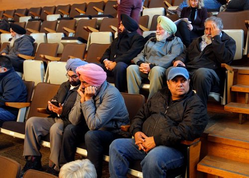 BORIS MINKEVICH / WINNIPEG FREE PRESS
Photos from City Hall today where taxi cab drivers came to see the vote on allowing Uber in Winnipeg. These photos are from the gallery upstairs. ALDO SANTIN STORY Dec. 13, 2017