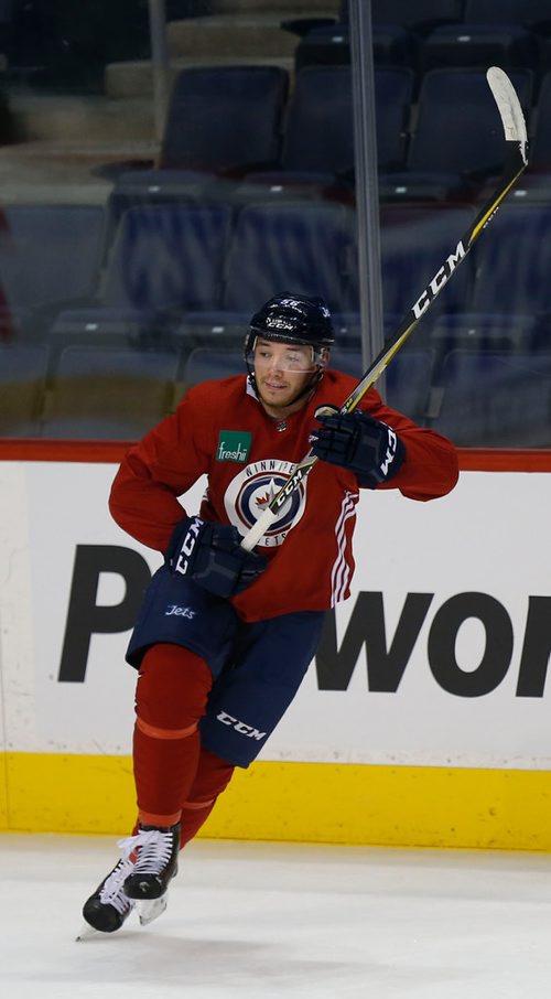 WAYNE GLOWACKI / WINNIPEG FREE PRESS

Winnipeg Jets centre Marko Dano  #56  at the teams practice in Bell MTS Place Wednesday. Mike McIntyre  story Dec. 13  2017