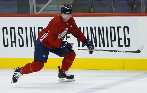 WAYNE GLOWACKI / WINNIPEG FREE PRESS

Winnipeg Jets centre Marko Dano  #56  at the teams practice in Bell MTS Place Wednesday. Mike McIntyre  story Dec. 13  2017