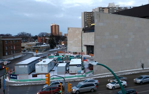 WAYNE GLOWACKI / WINNIPEG FREE PRESS

The construction site for the Winnipeg Art Gallerys Inuit Art Centre on St. Mary Ave. and Memorial Blvd.   Dec. 19  2017