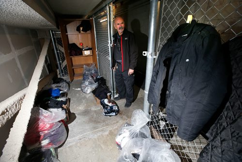 WAYNE GLOWACKI / WINNIPEG FREE PRESS

Carlos Costa, security with Bell MTS Place at the Lost and Found locker with items from the Bell MTS Place and The Burton Cummings Theatre for the Performing Arts from October 25 to present.. Erin Lebar story  Dec. 21  2017