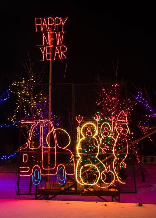 Arbo Greenhouse's holiday light show is as humorous as it is colourful. Its also Rob and Roger Applemans co-workers form of art as he has hand bent most of the light frames to the colourful characters seen from their St Annes Rd property. Dec. 21, 2017 Mike Sudoma / Winnipeg Free Press