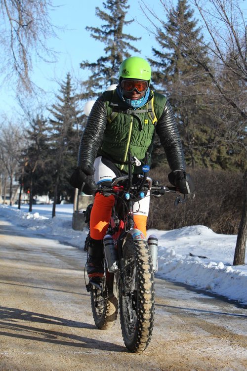 RUTH BONNEVILLE / WINNIPEG FREE PRESS

Bass Bagayogo, originally from West Africa, loves riding his fat bike throughout the winter.  He says dealing with cold weather starts with changing your mindset.
See extreme cold,  weather story.  


Dec 26, 2017
