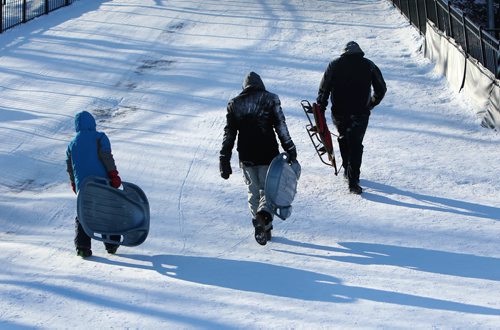 RUTH BONNEVILLE / WINNIPEG FREE PRESS

Will Kulesza  (7yrs,front),  Lee Froese, (extended family,middle) and  Jon Kulesza (Will's dad), make their way up the hill with the sleds while  tobogganing at Assiniboine Park Tuesday morning despite the extreme cold temperatures.    

See extreme cold,  weather story.  


Dec 26, 2017
