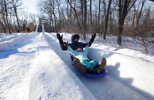 RUTH BONNEVILLE / WINNIPEG FREE PRESS

Annabelle Vo (8yrs) and her cousin Andrew Kiz slide down the toboggan run at St. Vital Park Wednesday.
Standup photo




Dec 27, 2017
