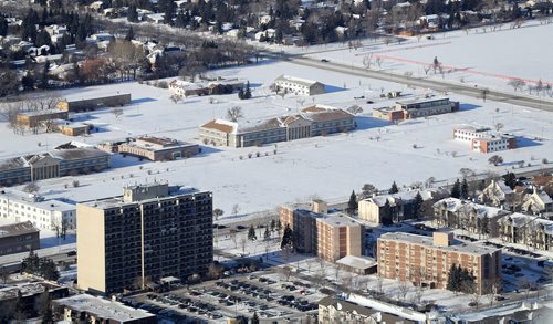 TREVOR HAGAN / WINNIPEG FREE PRESS
Aerial photographs of the Kapyong Barracks area located between River Heights and Tuxedo, Wednesday, December 27, 2017.