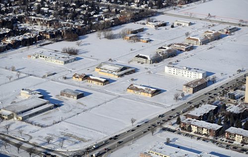 TREVOR HAGAN / WINNIPEG FREE PRESS
Aerial photographs of the Kapyong Barracks area located between River Heights and Tuxedo, Wednesday, December 27, 2017.