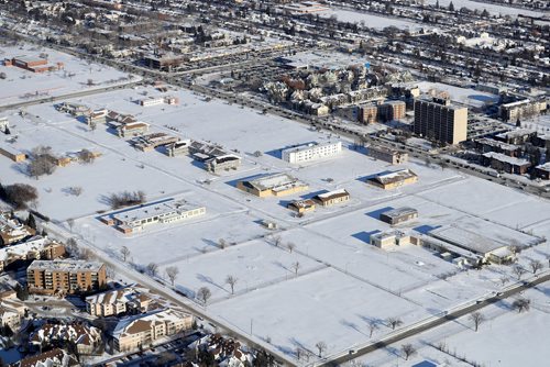 TREVOR HAGAN / WINNIPEG FREE PRESS
Aerial photographs of the Kapyong Barracks area located between River Heights and Tuxedo, Wednesday, December 27, 2017.