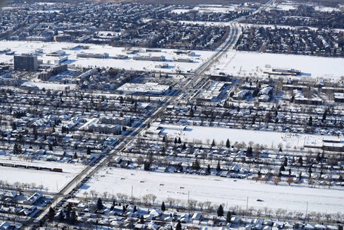 TREVOR HAGAN / WINNIPEG FREE PRESS
Aerial photographs of the Kapyong Barracks area located between River Heights and Tuxedo, Wednesday, December 27, 2017.