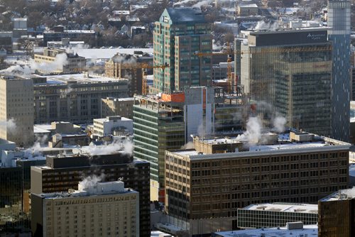 TREVOR HAGAN / WINNIPEG FREE PRESS
Aerial photographs of downtown featuring construction of True North Square, Wednesday, December 27, 2017.