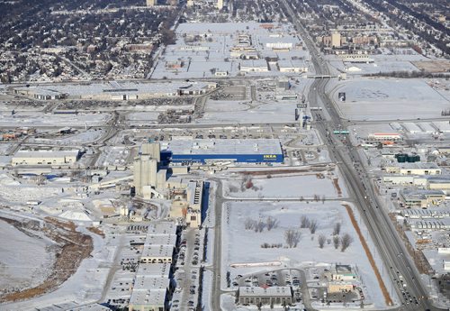 TREVOR HAGAN / WINNIPEG FREE PRESS
Aerial photographs of the IKEA area and Season of Tuxedo Mall, Wednesday, December 27, 2017.