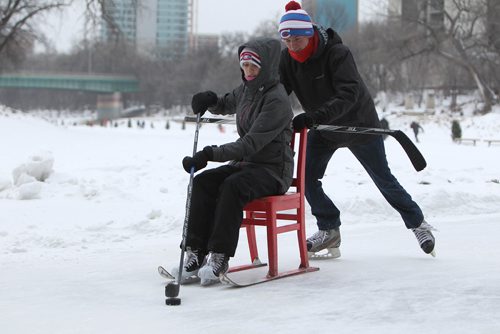 RUTH BONNEVILLE / WINNIPEG FREE PRESS

People enjoy skating on the River Trail at the Forks even in the high winds and cold temperatures Saturday.  
Standup photo

Jan 06, 2018
