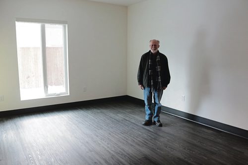 Canstar Community News Jan. 3, 2017 - Jim Silver, a University of Winnipeg Urban and Inner City Studies professor, stands in one of the Merchants Corner Housing apartments. (LIGIA BRAIDOTTI/CANSTAR COMMUNITY NEWS/TIMES)