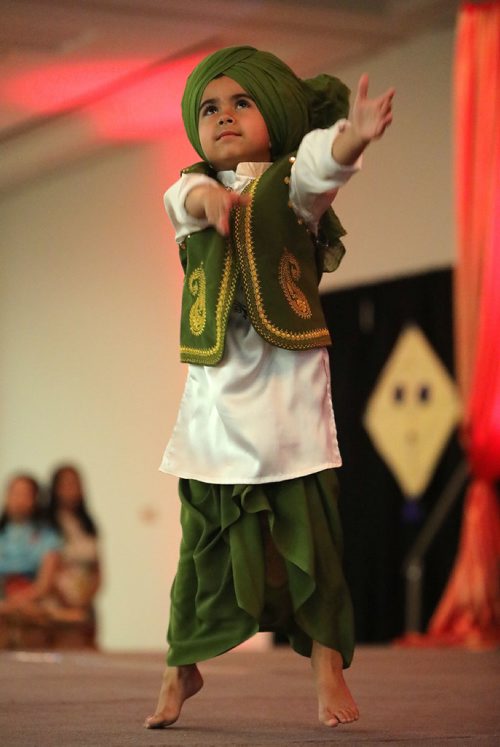 JASON HALSTEAD / WINNIPEG FREE PRESS

Jai Singh Brar, 6, performs at Lohri Mela 2018 at the RBC Convention Centre Winnipeg on Jan. 13, 2018. (See Social Page)