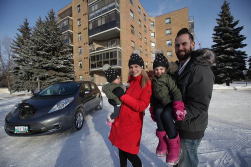 RUTH BONNEVILLE / WINNIPEG FREE PRESS

Green Page: electric/hybrid vehicles in Winnipeg.
Photo of  Peter and Shannon Cavey along with their two daughters, Scarlett (older) and Ophelia, standing next to  their electric vehicle. 

See Dave Baxter story


Jan 15, 2018
