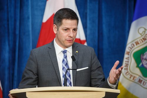 MIKE DEAL / WINNIPEG FREE PRESS
Mayor Brian Bowman during a press conference held after the EPC meeting at Winnipeg City Hall on Wednesday.
180117 - Wednesday, January 17, 2018.