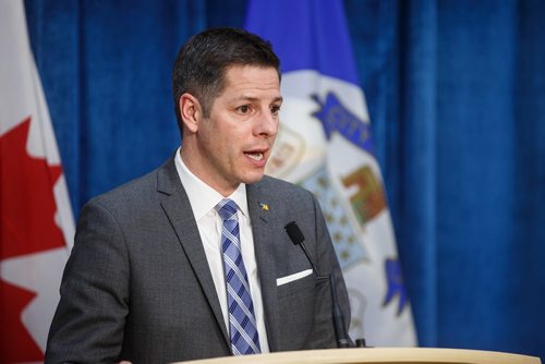 MIKE DEAL / WINNIPEG FREE PRESS
Mayor Brian Bowman during a press conference held after the EPC meeting at Winnipeg City Hall on Wednesday.
180117 - Wednesday, January 17, 2018.