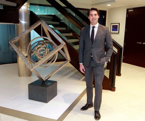 BORIS MINKEVICH / WINNIPEG FREE PRESS
Portrait of former hockey goalie Rejean Beauchemin at his RBC office at 201 Portage Ave. Mike Sawatzky story. January 18, 2018