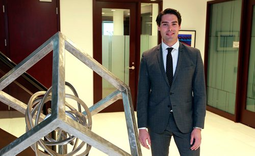 BORIS MINKEVICH / WINNIPEG FREE PRESS
Portrait of former hockey goalie Rejean Beauchemin at his RBC office at 201 Portage Ave. Mike Sawatzky story. January 18, 2018