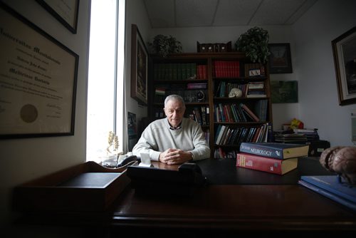 RUTH BONNEVILLE / WINNIPEG FREE PRESS

Local  - asbestos story
Neurologist Dr. Andrew Gomori in his office on the 15th floor of the Medical Arts Building.  Says he's being forced out of building to make room for condo development.  

See Jessica  Botelho-Urbanski story 

Jan 19, 2018
