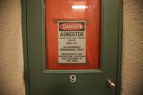 RUTH BONNEVILLE / WINNIPEG FREE PRESS

Local  - asbestos story
Door to the 9th floor of The  Medical Arts Building.  (which is open) has Danger sign on it due to asbestos.

See Jessica  Botelho-Urbanski story 

Jan 19, 2018
