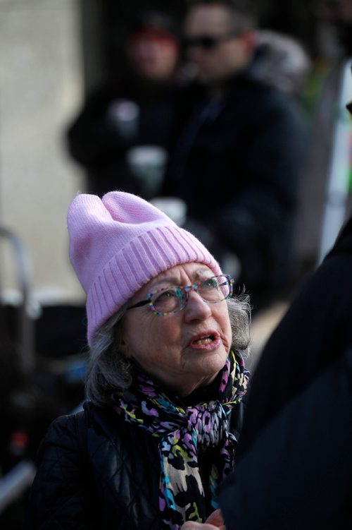 PHIL HOSSACK / Winnipeg Free Press -  A crowd of about 300 rallied at City Hall today for the 2nd annual Winnipeg Women's March which didn't involve a march this year. Among the crowd, Doreen Draffin attended last year's march in Washington, See Solomon's story.  -  January 20, 2018