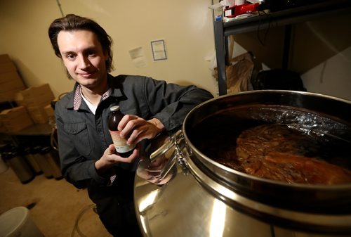 TREVOR HAGAN / WINNIPEG FREE PRESS
Daniel Pastuck, of Prism Kombucha, at FortWhyte Farms, Thursday, January 25, 2018.