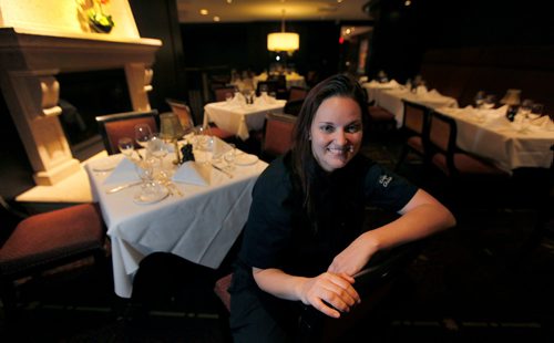 PHIL HOSSACK / Winnipeg Free Press -  Hys Steakhouse,  new executive chef, Jacqueline  (Jackie) Hildebrand poses in the dining room. See Jill Wilson's story. -  January 26, 2018