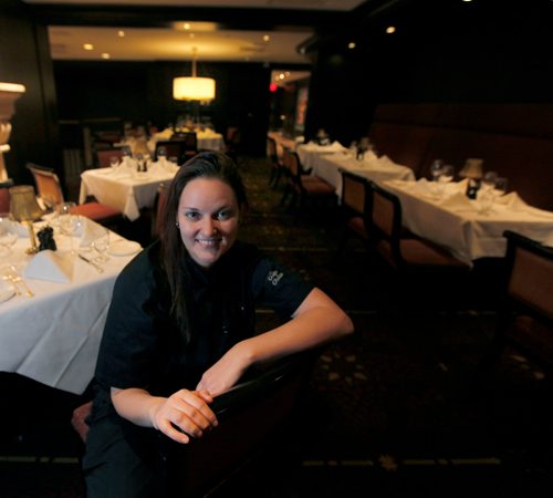 PHIL HOSSACK / Winnipeg Free Press -  Hys Steakhouse,  new executive chef, Jacqueline  (Jackie) Hildebrand poses in the dining room. See Jill Wilson's story. -  January 26, 2018