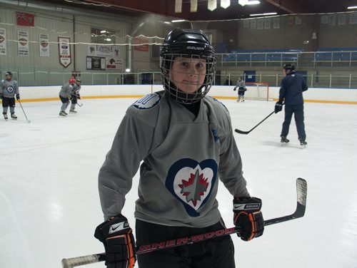 Canstar Community News Ryan Giesbrecht is a Grade 7 student at Chief Peguis Junior High (1400 Rothesay St.) who takes part in the Winnipeg Jets Hockey Academy program at the school. Before he got involved two years ago, Giesbrecht said he couldn't even skate. Now, he contributes on forward and defence. (SHELDON BIRNIE/CANSTAR/THE HERALD)