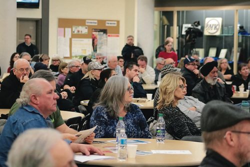 Canstar Community News Jan. 22, 2018 - Almost 200 community members attended the Seven Oaks School Division town hall at West Kildonan Collegiate in support of the Chief Peguis Trail Extension project. (LIGIA BRAIDOTTI/CANSTAR COMMUNITY NEWS/TIMES)