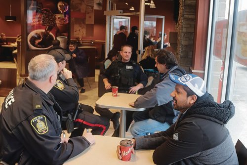 Canstar Community News Jan. 23, 2018 - The Winnipeg Police Service held a Coffee with a Cop event at the Tim Hortons located at 1385 McPhillips St. (LIGIA BRAIDOTTI/CANSTAR COMMUNITY NEWS/TIMES)