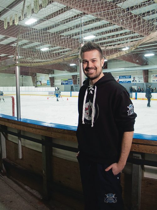 Canstar Community News Jordon Yvon-Moreau, a guidance counsellor at Chief Peguis Junior High, said he sees firsthand the positive impact that the Winnipeg Jets Hockey Academy program has for students at the school. (SHELDON BIRNIE/CANSTAR/THE HERALD)