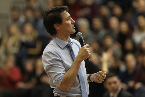 RUTH BONNEVILLE / WINNIPEG FREE PRESS

Prime Minister JUSTIN TRUDEAU  reacts to a question from the audience at  a town hall Q&A. held at the University of Manitoba, Investors Group Athletic Centre  Wednesday.

Jan 31, 2018
