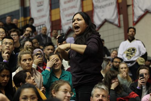 RUTH BONNEVILLE / WINNIPEG FREE PRESS

A women in the audience became irate and profane as she address Prime Minister JUSTIN TRUDEAU  during  a town hall Q&A. held at the University of Manitoba, Investors Group Athletic Centre Wednesday. She was led out by police soon after.  

Jan 31, 2018
