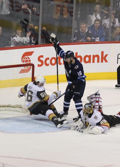 RUTH BONNEVILLE / WINNIPEG FREE PRESS

Winnipeg Jets center #18 Bryan Little thought he scored on the Vegas Golden Knights in 3 on 3 overtime but didn't.   Knights  #57 David Perron,  scored on the Jets seconds later to win the game with a score of  3-2 for the Knights at BellMTS Centre Thursday evening.  

Feb 01, 2018
 
