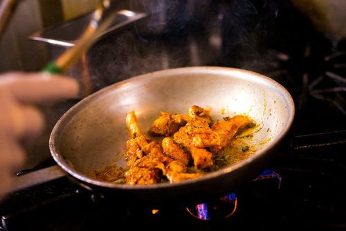 MIKAELA MACKENZIE / WINNIPEG FREE PRESS
Chef Lance Magnaye prepares Cajun gumbo at Ward 1 restaurant on Osborne st. in Winnipeg, Manitoba on Tuesday, Feb. 6, 2018. 
180206 - Tuesday, February 06, 2018.