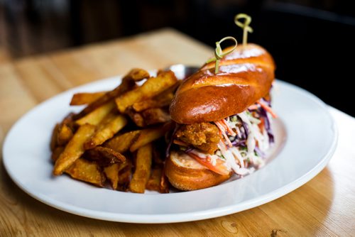 MIKAELA MACKENZIE / WINNIPEG FREE PRESS
A catfish po boy sandwich at Ward 1 restaurant on Osborne st. in Winnipeg, Manitoba on Tuesday, Feb. 6, 2018. 
180206 - Tuesday, February 06, 2018.