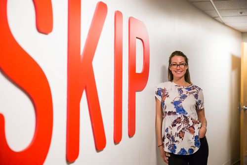 MIKAELA MACKENZIE / WINNIPEG FREE PRESS
Skip the Dishes director of marketing Kendall Bishop poses for a portrait in the headquarters in Winnipeg, Manitoba on Wednesday, Feb. 7, 2018. 
180207 - Wednesday, February 07, 2018.