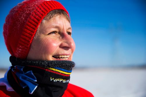 MIKAELA MACKENZIE / WINNIPEG FREE PRESS
Patti LeBlanc, cardiac athlete, trains in Winnipeg, Manitoba on Friday, Feb. 9, 2018. LeBlanc had been training for an ultra-marathon at 49 when she suffered a Spontaneous Coronary Artery Dissection. She is now back running, and advocating for women's heart health research and awareness.
180209 - Friday, February 09, 2018.