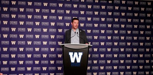 BORIS MINKEVICH / WINNIPEG FREE PRESS
Winnipeg Blue Bomber football press conference at IGF press room. General Manager Kyle Walters talks to the press. Jeff Hamilton story.  Feb. 9, 2018