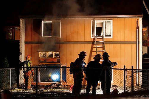 BORIS MINKEVICH / WINNIPEG FREE PRESS  081116 Fire scene at a townhouse complex at 1431Rothesay.