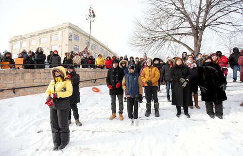 PHIL HOSSACK / Winnipeg Free Press - Supporters of Colten Boushie gather at the Forks Saturday afternoon. See Alex Paul's story.-  February 10, 2018