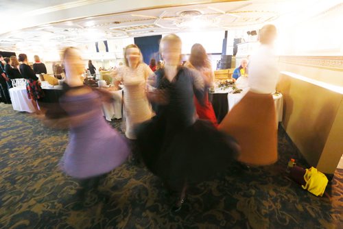 JOHN WOODS / WINNIPEG FREE PRESS
The University of Manitoba Desautels Faculty of Music Theatre Ensemble warm up behind the scenes at the Winnipeg Music Festival 100th Anniversary Celebration at the Metropolitan Theatre Sunday, February 11, 2018.