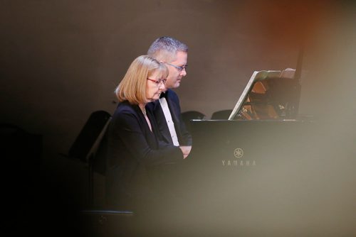 JOHN WOODS / WINNIPEG FREE PRESS
Slavonic Dance in G minor is performed by Claudette Caron and Darryl Friesen at the Winnipeg Music Festival 100th Anniversary Celebration at the Metropolitan Theatre Sunday, February 11, 2018.