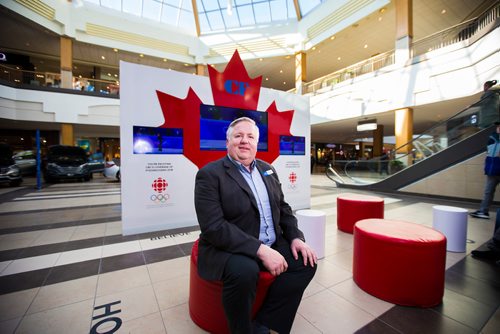 MIKAELA MACKENZIE / WINNIPEG FREE PRESS
Peter Havens, general manager of CF Polo Park, poses for a portrait in the Brighter Lounge in Winnipeg, Manitoba on Monday, Feb. 12, 2018.  CF Brighter Lounge is an example of trends in shopping centres battling the online retail trend, and is a place where people can, for free, go to watch Olympic coverage.
180212 - Monday, February 12, 2018.