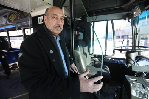 RUTH BONNEVILLE / WINNIPEG FREE 

PHOTOS OF Aleem Chaudhary, president of Amalgamated Transit Union, on a new bus with glass shield installed to protect drivers.  
Why: Story on transit safety, one year after driver Irvine Jubal Fraser was murdered on shift


Jessica Botelho-Urbanski

FEB 12,2018