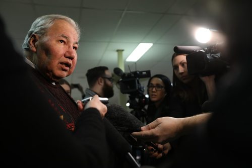 RUTH BONNEVILLE / WINNIPEG FREE
Photos of Senator Murray Sinclair, chair of TRC St. John¹s Cathedral where a community event was held Monday to unveil Concept plans to make Winnipeg home to a Healing Forest, as a living memorial to children lost to residential schools.
See Alex Paul story.
FEB 12, 2018