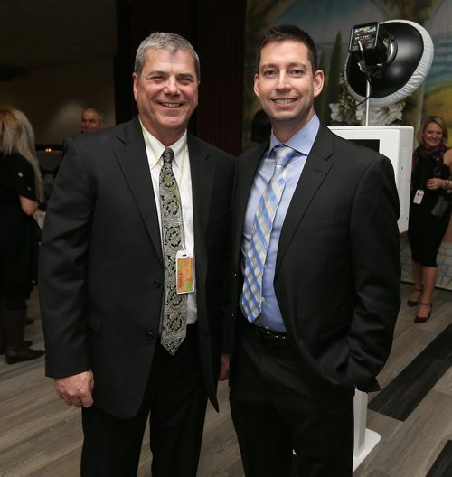JASON HALSTEAD / WINNIPEG FREE PRESS

L-R: Alzheimer Society of Manitoba gala committee chair Ray Bisson and Jayson Chale (gala committee member) at the Alzheimer Society of Manitoba's Night in Tuscany gala at the RBC Convention Centre Winnipeg on Feb. 8, 2018. (See Social Page)
