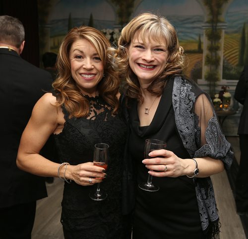 JASON HALSTEAD / WINNIPEG FREE PRESS

L-R: Alzheimer Society of Manitoba gala committee members Corray Classen (Bliss Interiors) and Gail LIttle (Ager Little Architects) at the Alzheimer Society of Manitoba's Night in Tuscany gala at the RBC Convention Centre Winnipeg on Feb. 8, 2018. (See Social Page)